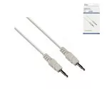 DINIC Audiokabel 3,5mm Stereoklinke Stecker auf Stecker, 0,50m , weiß